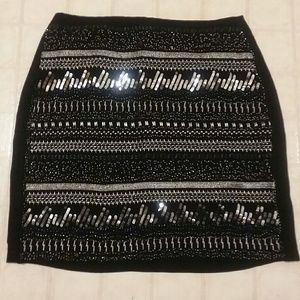 NWT Black Sequin Mini Skirt